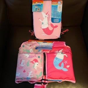 Two Girls swim vests for ages 2-4 and 3-6. NWT